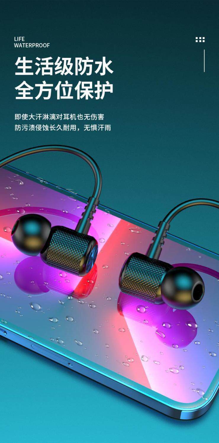 Wireless Bluetooth earphones, sports neckband style, ultra-long battery life, high capacity, suitable for Apple, Huawei, VIVO, OPPO, Android