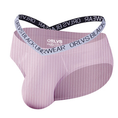 ORLVS男士內褲棉質透氣提臀激凸囊袋顯大體育生三角褲OR6251