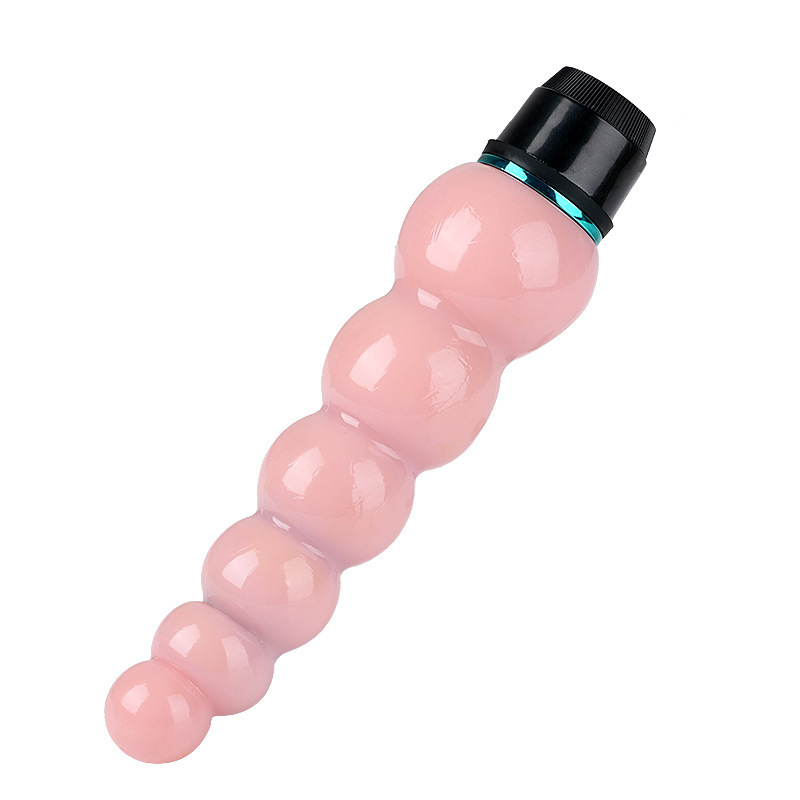 Sugar-Coated Haws Shaped Anal Beads Stick, Black ABS+TPE Anal Massager for Adults — detail image 7