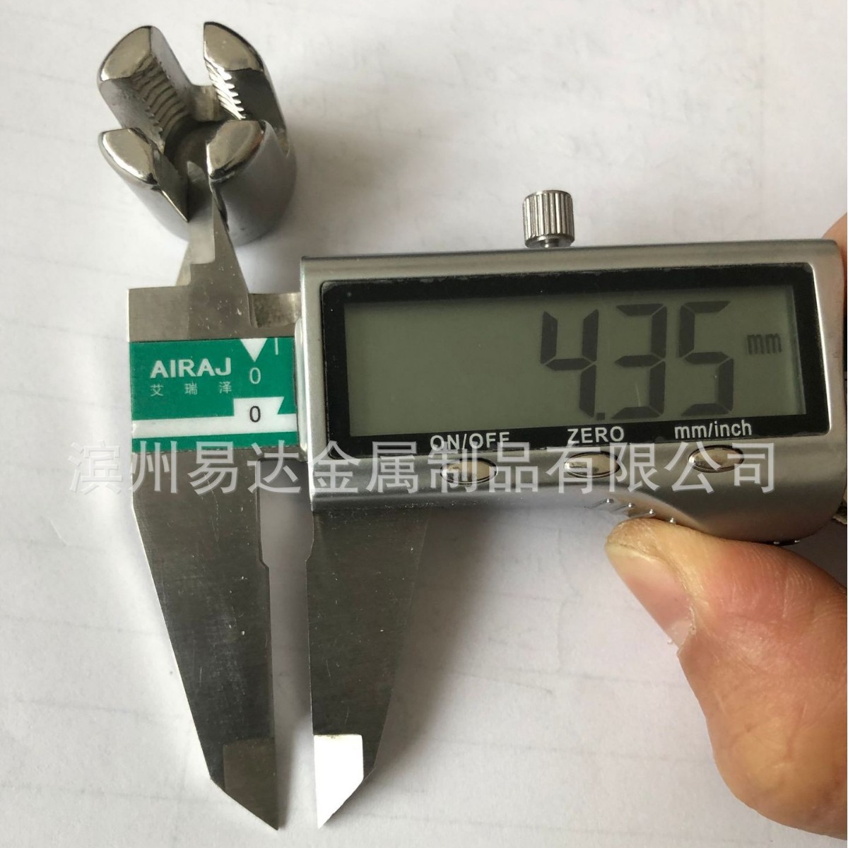 不锈钢十字夹头 4mm钢丝绳夹 船用级T316格架系统 蔷薇线缆配件