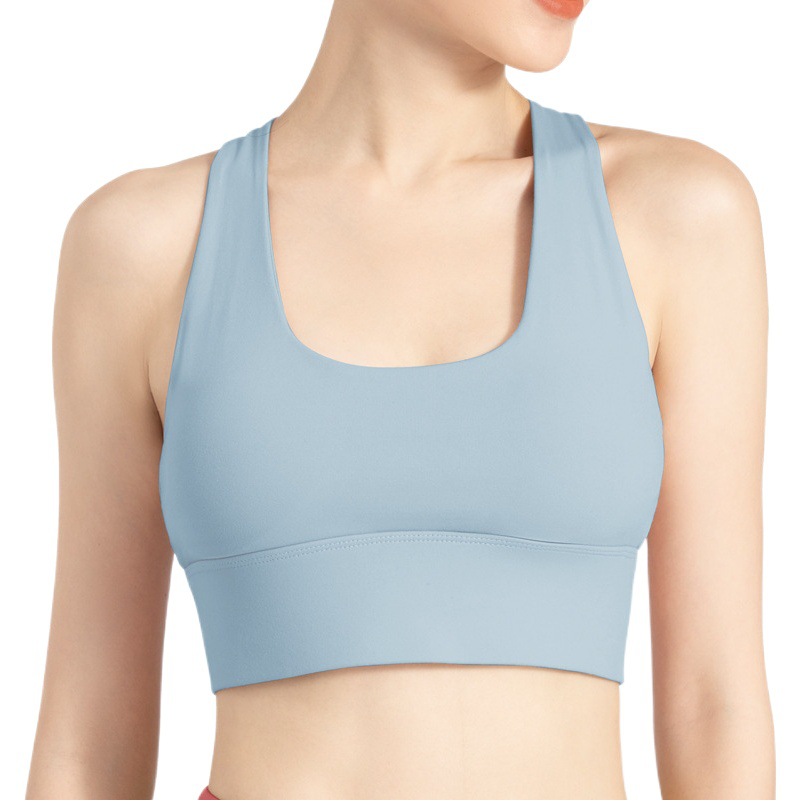 Juyitang - Top Deportivo de Yoga con Espalda Cruzada y Sensación de Segunda Piel para Mujer, Sujetador Deportivo de Alta Intensidad a Prueba de Impactos