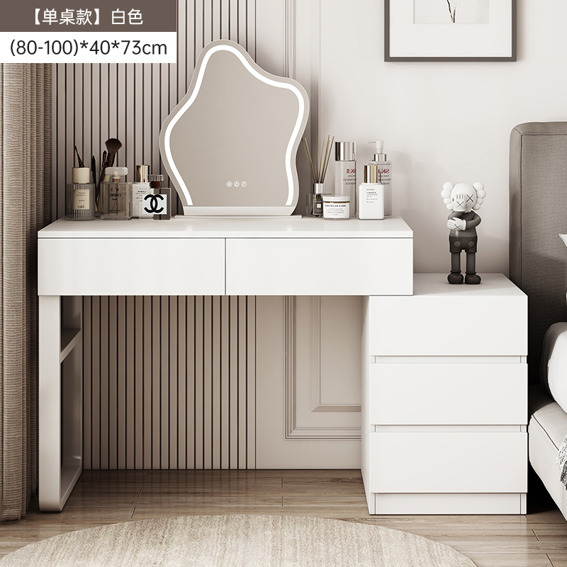 Comedor de lujo ligero dormitorio 2025 nuevo estilo moderno simple mesa de maquillaje alta sensación de almacenamiento gabinete de maquillaje integrado