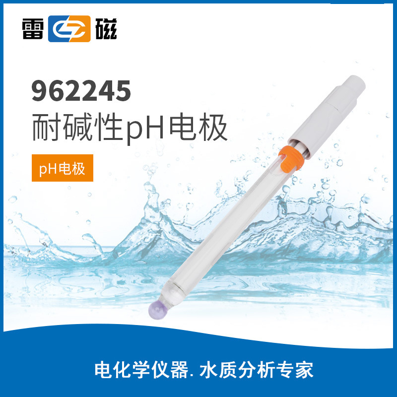 上海雷磁962245耐碱性PH电极 酸度计探头 酸碱度测试电极