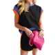 2025 Summer New Two-piece Women's European and American Fashion All-match Loose Pullover Round Neck Casual suit Women
