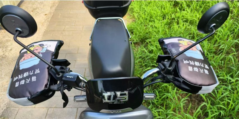 Leather Electric Motorcycle Handle Cover Winter Warm Battery Car Waterproof Windshield Gloves fleece-lined Thick Cotton Handle Cover