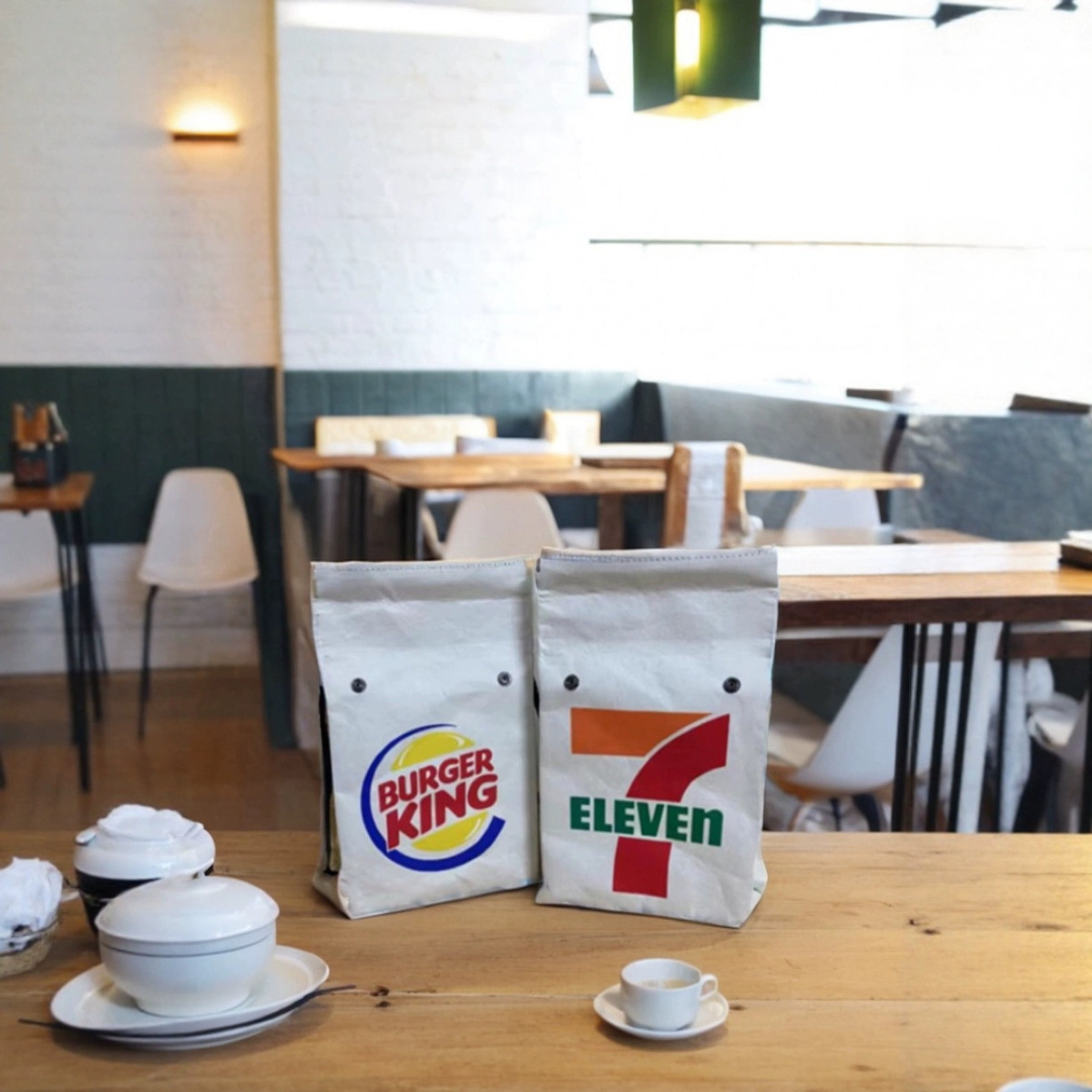 牛皮纸可定Logo厂家直供新款杜邦纸肯德基收纳包休闲包大容量斜挎