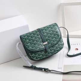 戈雅狗牙马鞍包单肩时尚印花百搭邮差包斜跨翻盖邮差包男女通用