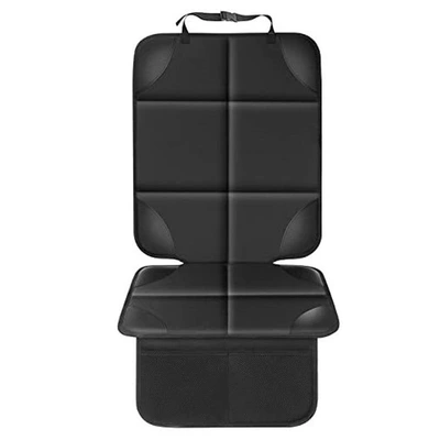 seat anti-skid pad anti-wear, Seat cushion, seat cover - black-black-line-8-leather-blocks-single