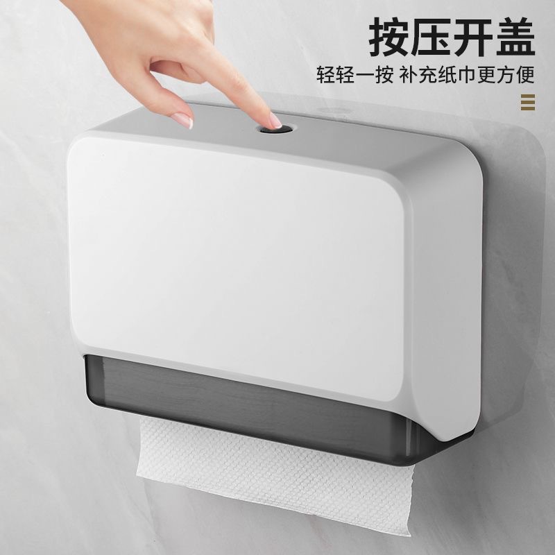 Hoteles sin agujeros para limpiar la caja de papel tipo pared inodoro de plástico caja de extracción de papel limpiador de papel rack caja de papel de mano seca a prueba de agua