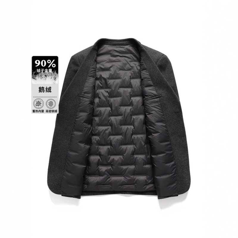 2025 New Winter Middle-Aged Men's down Suit Fashionable Casual Warm White Goose down Jacket Men's Clothing 2025 New Winter Middle-Aged Men's down Suit Fashionable Casual Warm White Goose down Jacket Men's Clothing