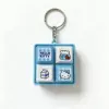 KT cat four-grid button [blue] comes with keychain