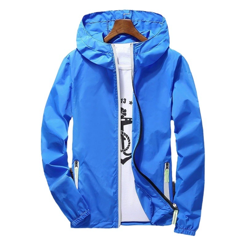 Летний светоотражающий солнцезащитный крем для мужчин больших размеров, женская одежда из кожи, быстросохнущая команда компании, Тренч с принтом логотипа