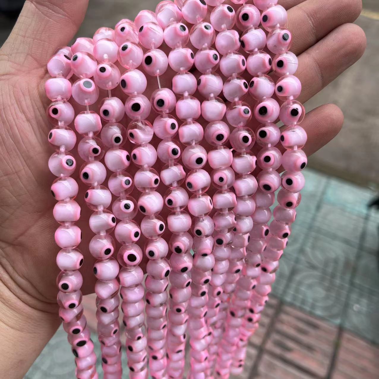 Cuentas de Vidrio de Ojo Turco de Yao She Jewelry, Cuentas de Vidrio Redondas de Colores para Joyería DIY