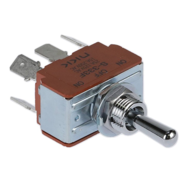 NKK快插端子钮子开关S-333F三位进口拨动开关摇头开关摇臂开关