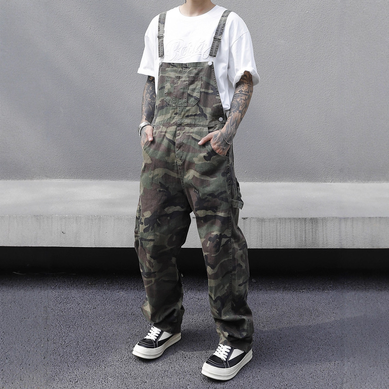 2025 New Cross-Border Foreign Trade Men's Camouflage Workwear Overalls Straight-Leg Regular Jeans Street Casual 2025 New Cross-Border Foreign Trade Men's Camouflage Workwear Overalls Straight-Leg Regular Jeans Street Casual
