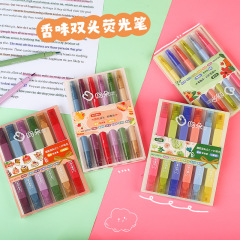 Double-ended highlighter color scented marker highlight marker ins high-looking student prize pen