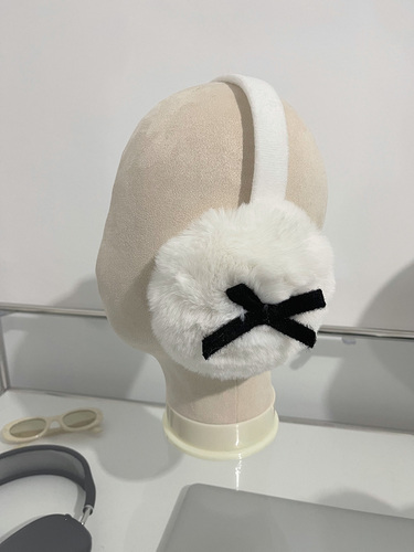 Autumn and winter new Korean style cold-proof and warm plus velvet cute bow earmuffs ins thickened foldable earmuffs ear bags