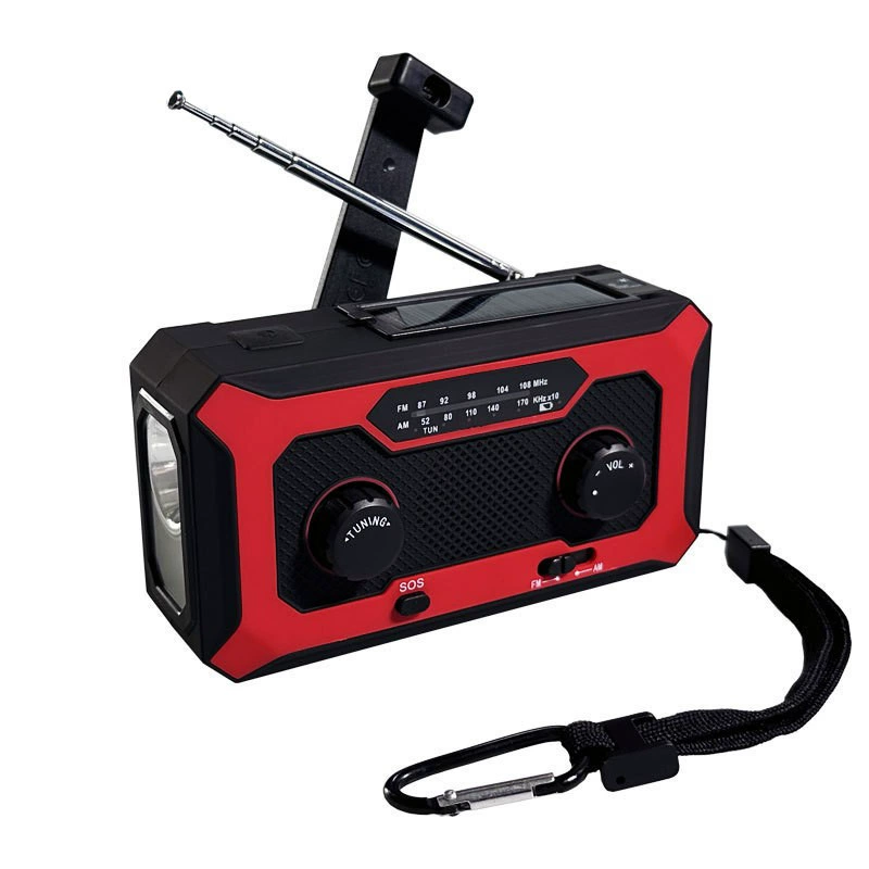 Трансграничное предотвращение стихийных бедствий аварийное радио солнечное ручное перезаряжаемое многофункциональное светодиодное радио для чтения
