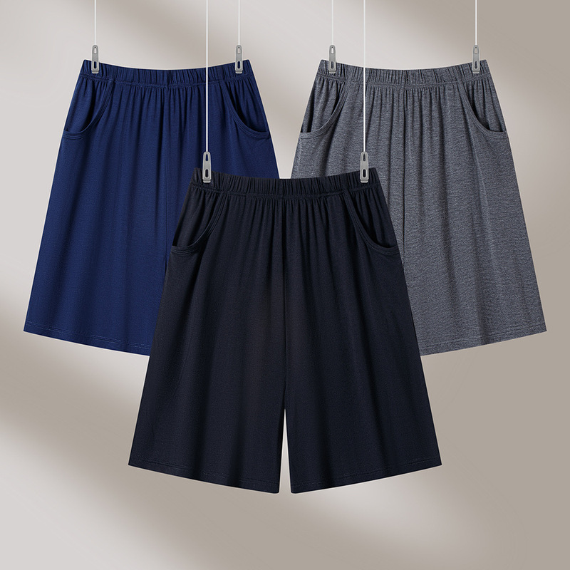 Summer Shorts Men's Pajamas Modal Thin Five-Point Pants Loose Plus Size Home Casual Pants Can Be Worn Outside