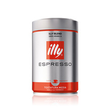 illy意利意大利进口阿拉比卡意式浓缩中度烘焙过滤咖啡粉250g罐装