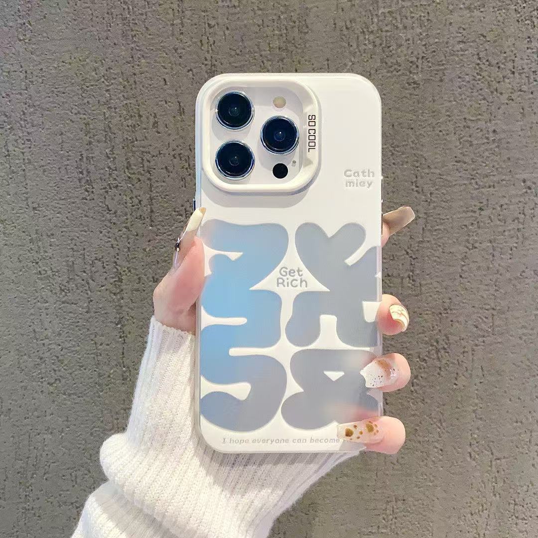 El cabello de gran letra es adecuado para la funda del teléfono móvil Apple 16pro 15 National Wave 14promax Personalidad 13pro Fashion 12 Nuevo