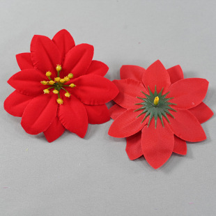 Factory Wholesale Hexagonal Christmas Double-Layer Petals Simulated Flowers Christmas Tree Decorations Christmas Flowers Fake Flower Bouquets