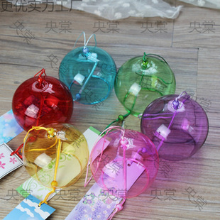 Large Supply of Colorful Transparent Handmade Glass Wind Chimes, Glass Crafts, Various Colorful Crafts Pendants