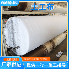 涤纶短丝土工布铁路路基公路养护用工程布白色滤水防尘长丝土工布