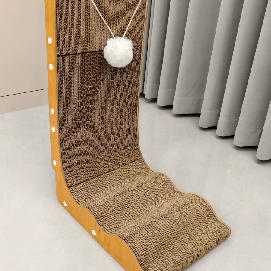 Когтеточка для кошек KunMeow в форме буквы L, очень большая, волнообразная, оригинальная, красивая и прочная, товары для кошек, трансграничный кошачий диван