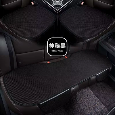 Four Seasons Pad – Breathable Seat Cushion for Rear Row - suit-black-10607a-sandwich-car-four-seasons-cushion-front-row-black-2-rear-row-one