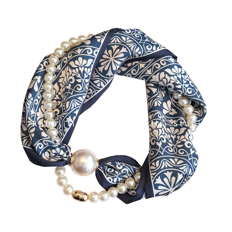 Collana sciarpa vintage con perle e chiusura magnetica_voghion.com