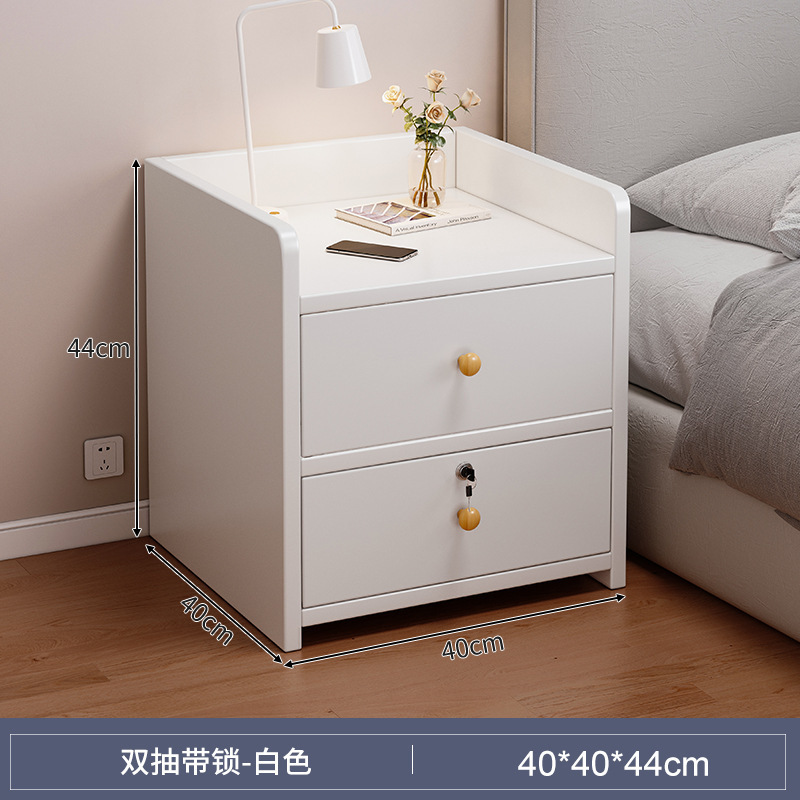 Mesa de cabezal de cama simple pequeño armario de almacenamiento doméstico armario de estante armario para habitaciones de alquiler de dormitorios