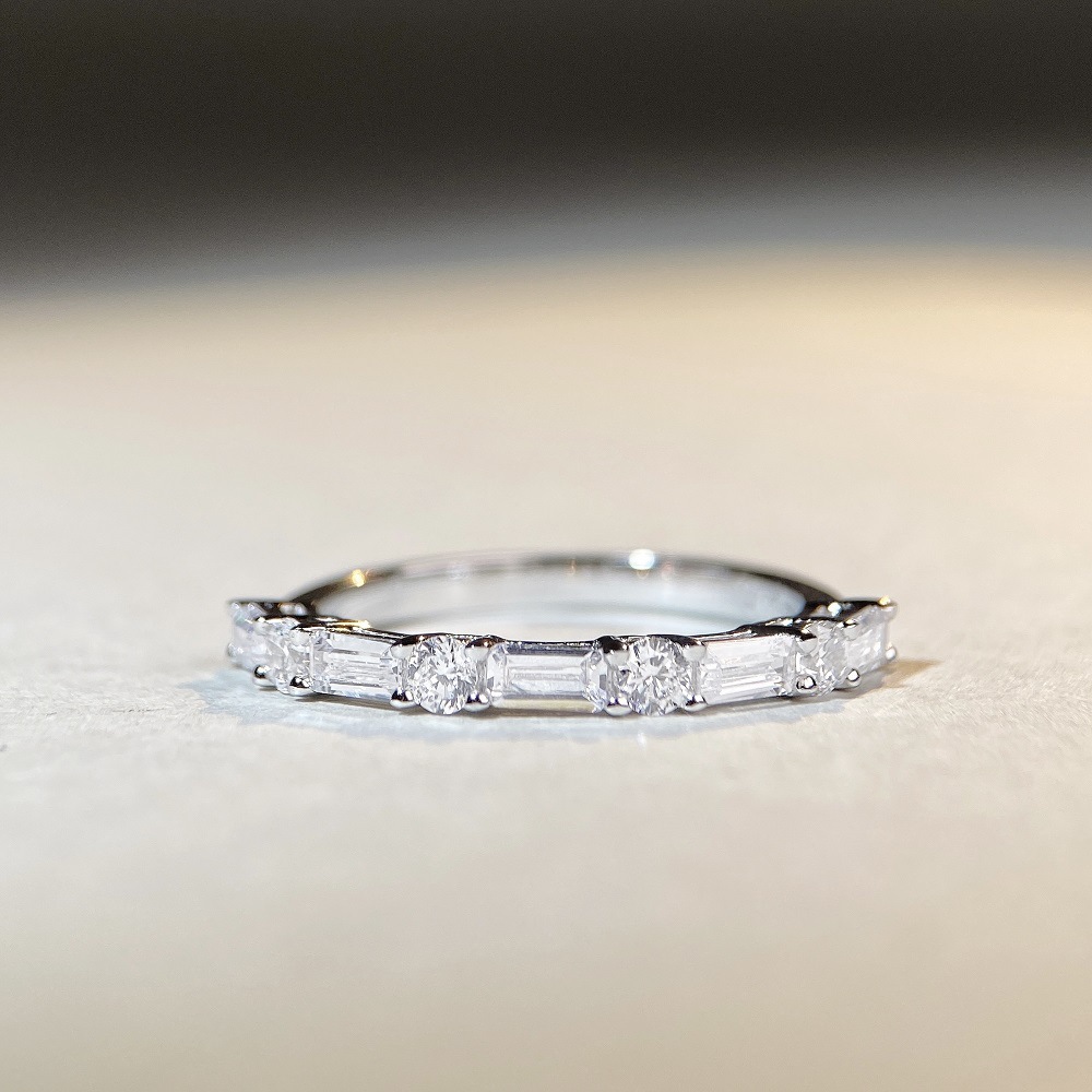 Fashion Square Sterling Silver Inlay Zircon Rings 1 Piece