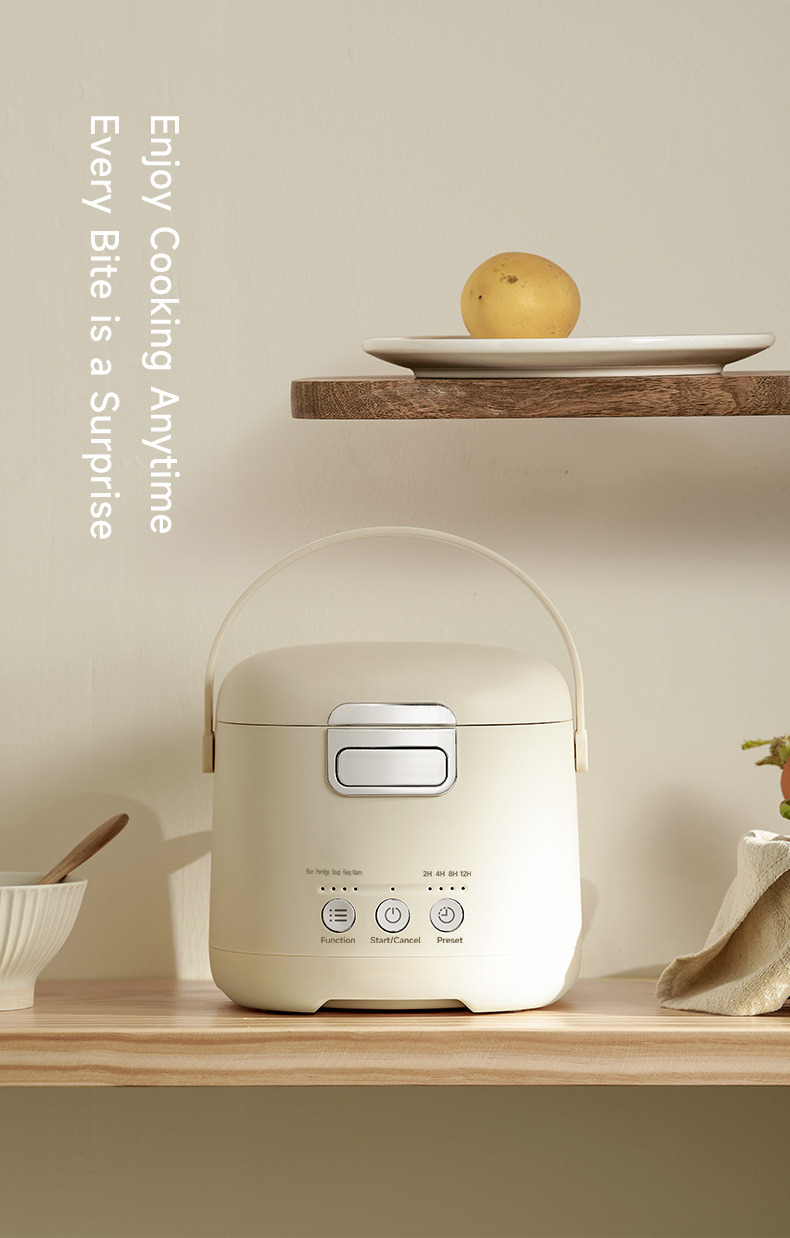 Mini Rice Cooker For Small Households Titanium Liner 1.2 Litre_voghion.com