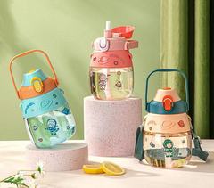 網紅大肚杯高顏值女生戶外水壺可愛兒童吸管杯大容量學生手提水杯