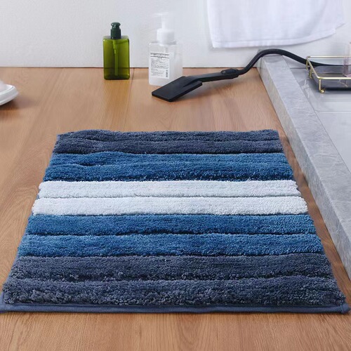 Cross-border European minimalist home carpet color-changing strip mat ultra-fiber strong water-absorbent bathroom mat bedroom living room