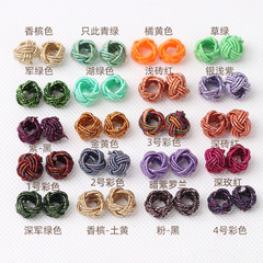 約8mm金線彩色菠蘿結繞線帽多色亮光菠蘿扣DIY手鍊項鍊配飾品批發