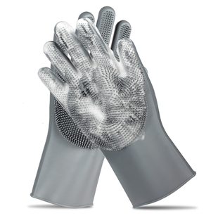 Pet Grooming Gloves Gentle Dog Bath Shampoo Massage Gloves Five Finger Design in stock