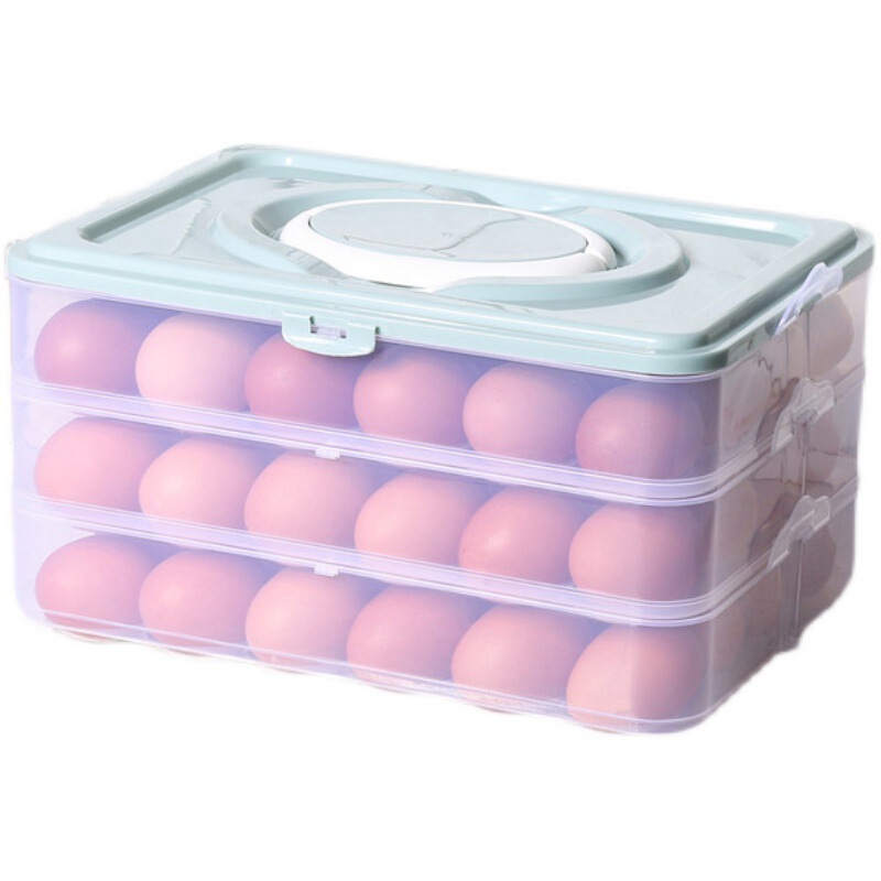 卵収納ボックス家庭用冷蔵庫食品グレード野菜室特別な卵冷凍庫ボックスプラスチックボックス多層ベース|undefined