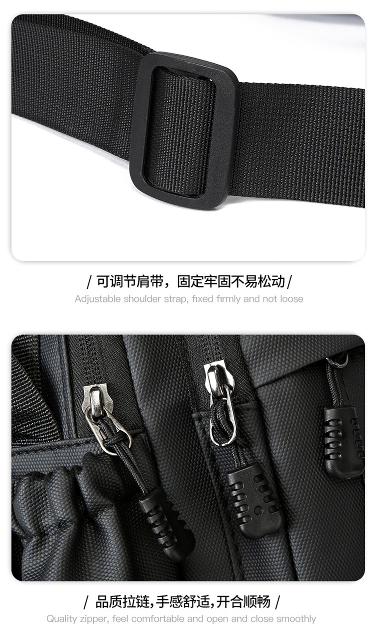 2025 New fashionable men's bag, large-capacity single-shoulder bag, durable backpack, multi-pocket business casual men's crossbody bag undefined
