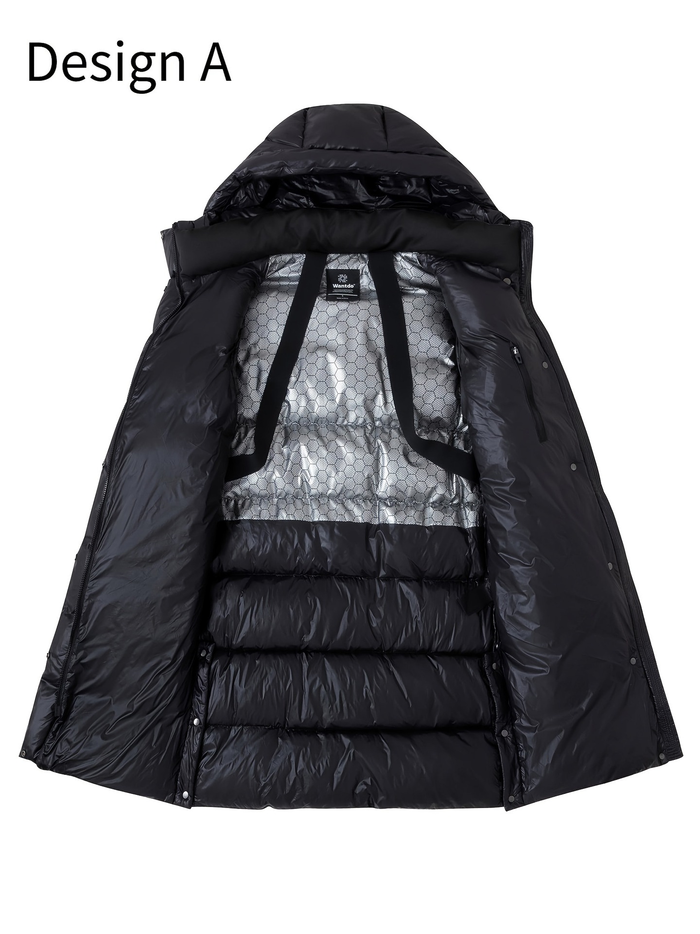 Women's Winter Quilted Puffer Jacket Black Windproof High