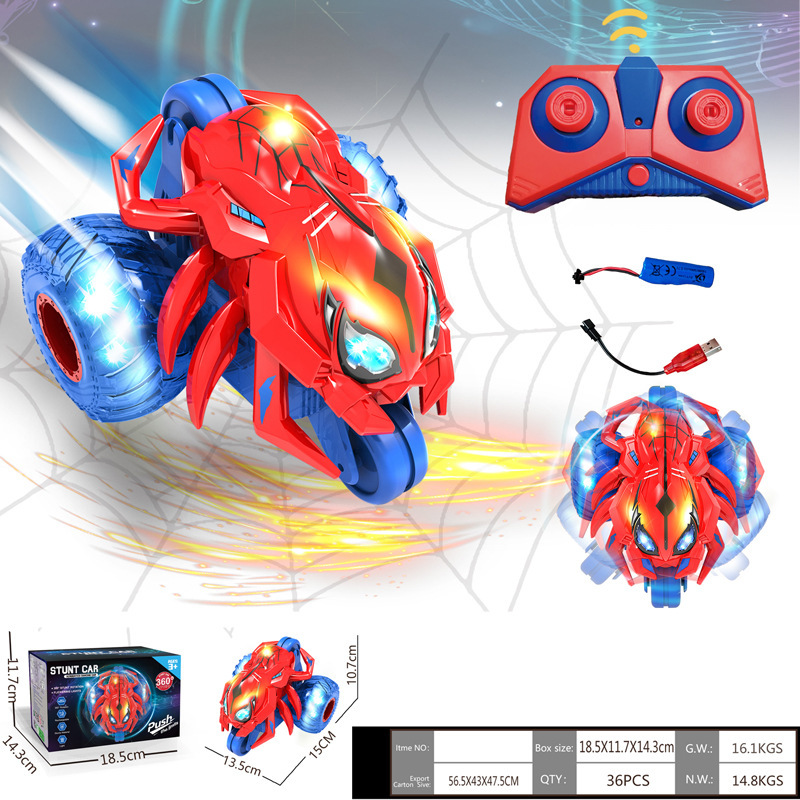 Cross-Border 2.4g Remote Control Three-Wheeled Spider Stunt Car Unicorn Remote Control Crawling Spider Children's Toy Car Cross-Border 2.4g Remote Control Three-Wheeled Spider Stunt Car Unicorn Remote Control Crawling Spider Children's Toy Car