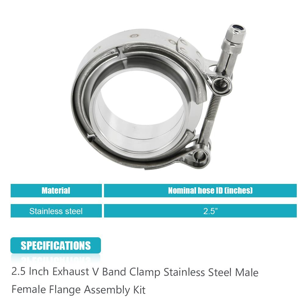 Cross-border hot-selling exhaust pipe connector, multi-inch V-type flange device, clamp device, universal car accessories