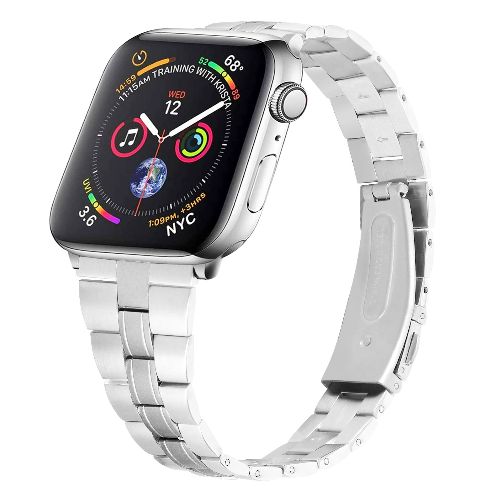 Очень тонкий металлический ремешок для часов Apple, нержавеющая сталь, 49 мм