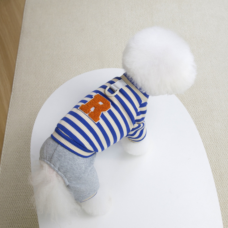 宠物衣服狗狗衣服宠物服装秋冬宠物四腿卫衣25条纹休闲四腿|undefined
