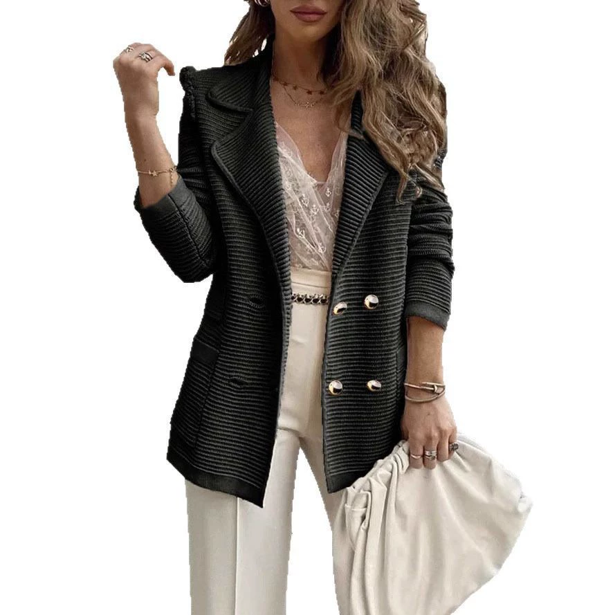 French trendy texture autumn and winter women's coatFrench elegant beautiful women's coat