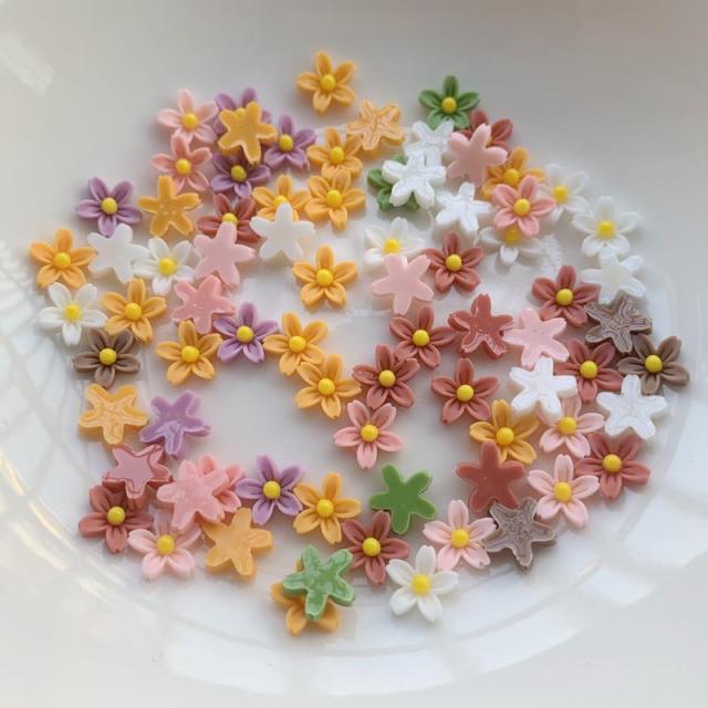 Mini fashion small flower nail stud earrings homemade art decoration resin accessories DIY handmade material factory direct supply Mini fashion small flower nail stud earrings homemade art decoration resin accessories DIY handmade material factory direct supply