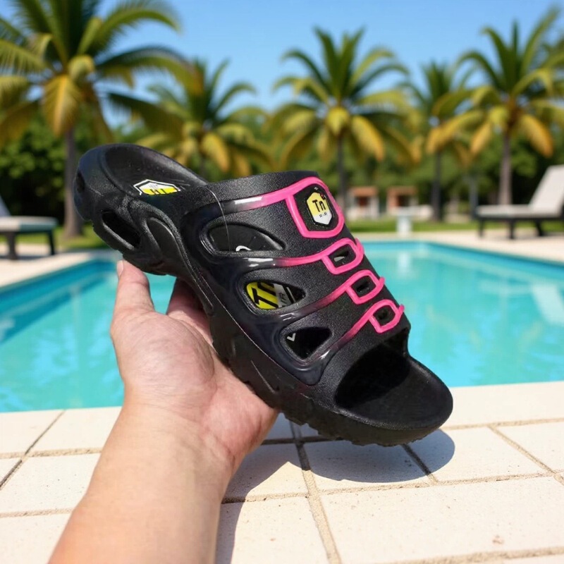 Putian Foreign Trade Tn Slippers for Home Use, Summer Fashion Casual Eva Thick-Soled Slippers, Outdoor Lettered Non-Slip Slippers