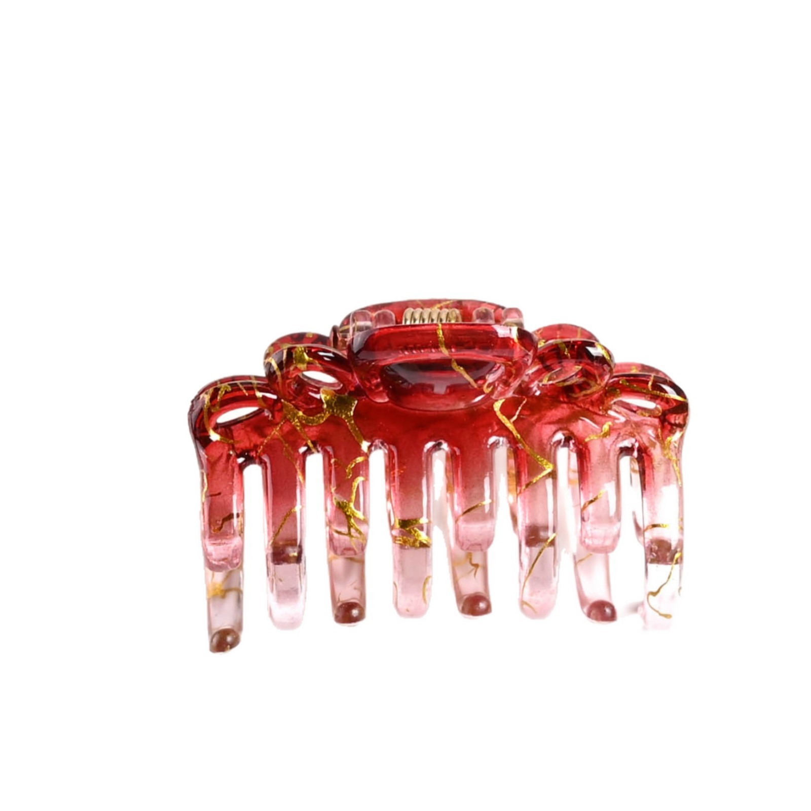 Graffiti Lace Hair Claw Clip With Double Row Teeth For Women_voghion.com