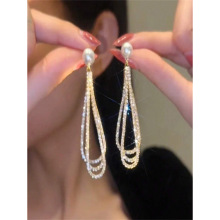 W 45744 Gold tassel wheat ear earrings ��ɫ�����������